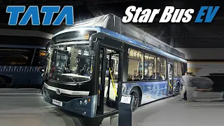 Tata Starbus EV 4 12 Low Entry Electric Bus | Detailed Walkaround | Auto Expo 🔥