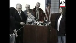 Presser with family of one of two missing boys rescued