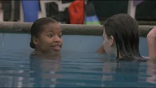 Alicia Silverstone One-Piece Black Swimsuit Pool Scene (1080p)