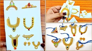 How To Make Jewellery For God/Goddess | Diy Ornaments | কিভাবে সহজেই ঠাকুরের গয়না তৈরি করবেন ✨️