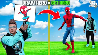 Drawing Superheroes That Comes Real In GTA 5