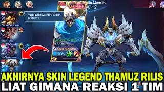 REAKSI SUKA 1 TIM KETIKA MELIAT SAYA LIATIN SKIN LEGEND THAMUZ ! MALAH KETEMU ANAK TIKTOK ! PUSING !