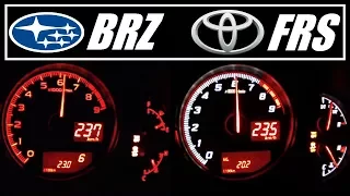Battle of brothers !? Subaru BRZ vs Toyota GT86 (Scion FRS) - Acceleration 0-235 km/h 👌