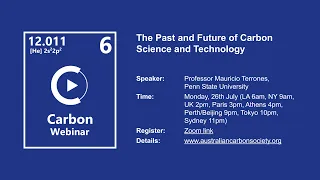 Carbon Webinar 5 - The Past and Future of Carbon Science and Technology by Prof. Mauricio Terrones
