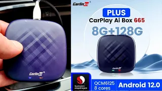 Беспроводной CarlinKit CarPlay Ai Box Android 13 Plus 665 4G LTE  8GB/128GB Car Play Box Вашего Авто