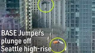 BASE jumpers plunge off Seattle high rise, landing in nearby parking lot