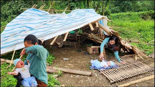 17year old single mother:The hut was destroyed by the storm,and the mother and child were in trouble