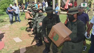 Batallón Ecológico “BOSAWÁS” descargó ayuda humanitaria para las familias afectadas en Alamikamba