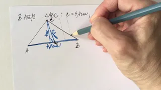 Konstrukce trojúhelníka, když známe základnu a výšku s těžnicí