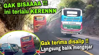 Bus kejar kejaran di lingkar gentong, nekad balapan bus sugeng rahayu vs bus budiman