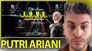 PUTRI ARIANI - L-O-V-E (LIVE PERFORM) NAT KING COLE COVER REACTION