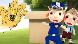 Stop Kids! There are Bees! Little Cop Protects Kids | Funny Cartoon for Kids | Short Episodes