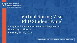 University of Florida - CISE Spring Visit for Admitted Domestic PhD Students