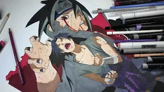 Drawing Uchiha Sasuke & Itachi From NARUTO