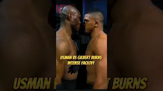 Kamaru Usman Vs Gilbert Burns intense faceoff. #shorts #ufc