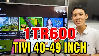 GIÁ CHỈ 1TR600 Có Ngay Tivi 40 đến 49 inch LG, SONY, SAMSUNG - Quá Rẻ, Tivi Cũ Giá Rẻ..!