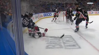 Rasmus Dahlin Reverse Hit Against Nico Hischier (Dual-Feed)