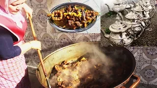 أتاي الخاص بالمناسبات من يد محترفة وتتمة اللحم كاراميليزي# سلسلة أطباق بلادي المغرب( حلقة63)
