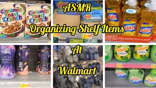 [ASMR] Organizing Shelf Items at Walmart | No Talking | Background Store Sounds