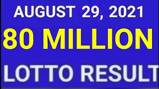 LOTTO RESULT TODAY 9PM AUGUST 29 2021 6/58, 6/49