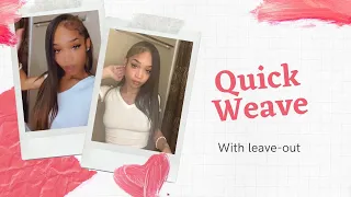 How To Do Quick Weave With Straight Bundles❓ Hair Tutorial For Beginner #Elfinhair