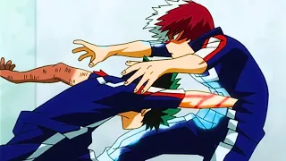 Izuku vs Shoto |  Fight Scene | My Hero Academia.