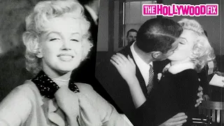 Marilyn Monroe Is Mobbed By Fans & Paparazzi While Kissing Joe DiMaggio & Out At Movie Premieres