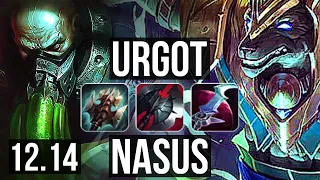 URGOT vs NASUS (TOP) | 11/0/6, Legendary, 500+ games | NA Diamond | 12.14