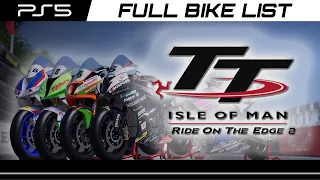 TT Isle of Man - Ride on the Edge 2 | Full Bike list | 4K - Ultra HD ( all bikes of the game)