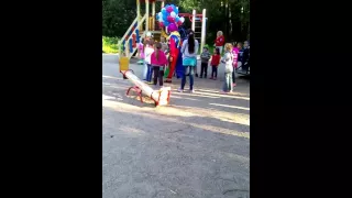 Клоун на детской площадке