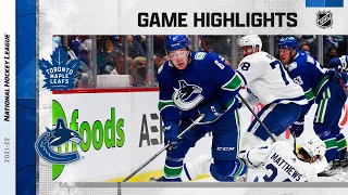 Maple Leafs @ Canucks 2/12/22 | NHL Highlights