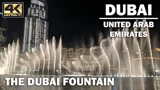 Удивительная Ночная выставка фонтана Дубай Молл [4K]