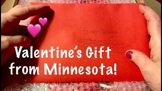 Opening Valentines Gift Package! (Soft Spoken version) Candy, Tissue paper & gift bag crinkles! ASMR