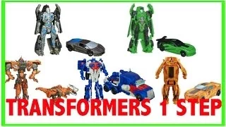 Transformers Age of Extinction 1 Step Action Figures Complete Set Optimus Prime Lockdown