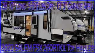 Affordable Toy Hauler? 2023 Salem FSX 260RTKX Toy Hauler Trailer by Forestriver @ Couchs RV Nation