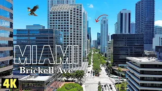 Brickell Ave Miami Florida by Drone 2023 4K