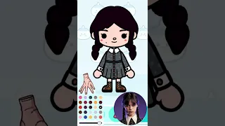 🦇Making Wednesday Addams in Toca Life World | Wednesday Addams | Toca Boca 🌏#shorts #tocaboca