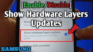 Enable/Disable show hardware layers updates on Samsung Galaxy A02 | Hardware Accelerated Rendering