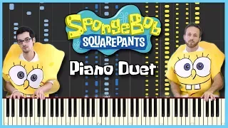 Spongebob Squarepants Medley (Part 2) | PIANO DUET [Synthesia]