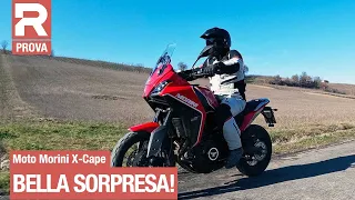 Moto Morini X-Cape 650, the ultimate on and off-road test of the Italian maxi enduro.