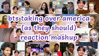 bts taking over america (as they should) || reaction mashup