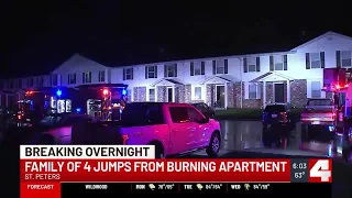 Four people hospitalized after jumping from apartment fire in St. Peters