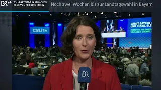 BR24live: CSU-Parteitag in München - Rede von Friedrich Merz