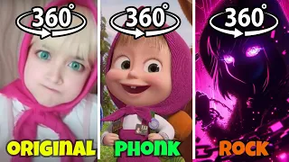 👀360° VR Masha Original vs Masha Phonk vs Rock