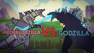 Mechagodzilla из фильма "первому игроку приготовиться" vs Godzilla 2019 (рисуем мультфильмы 2)
