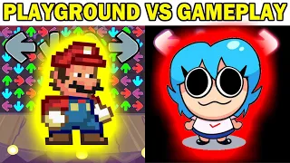 FNF Character Test | Gameplay VS Playground | FNF Mods | VS Sky ski Mordecai Dorkly Mario