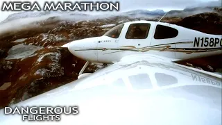 Facing Treacherous Storms And Engine Problems! | Mega Marathon | Dangerous Flights
