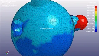 LS-DYNA FINITE ELEMENT ANALYSIS - Perforation of a hollow steel sphere with a rigid one