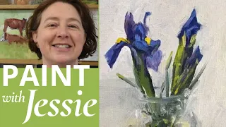 Iris oil painting time lapse | Watch an Iris come to life in this short time lapse video