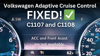 How To Fix Adaptive Cruise Control (ACC) Issues - Volkswagen, Audi and Porsche